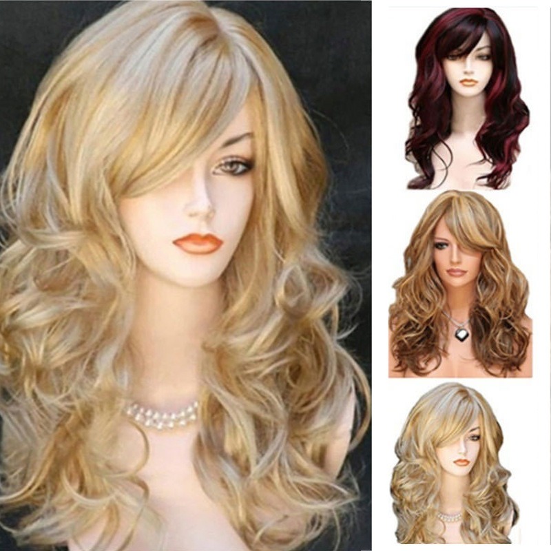 Women'S Clothing And Accessories - شعر مستعار نسائي طويل مموج وكثيف،