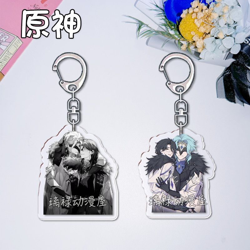 Women'S Keychain Accessories - 2 قطعة سلسلة مفاتيح جينشين إمباكت