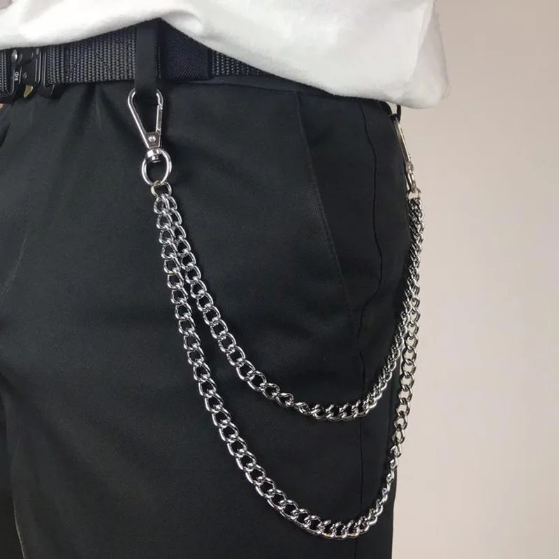 Women'S Jeans Accessories Chain - سلسلة مفاتيح خصر معدنية متعددة الطبقات