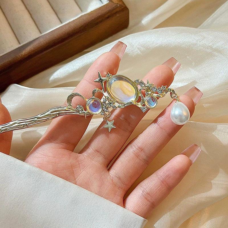 دبوس شعر من حجر القمر مع نجمة  - مراجعة Women'S Accessories List وسعره