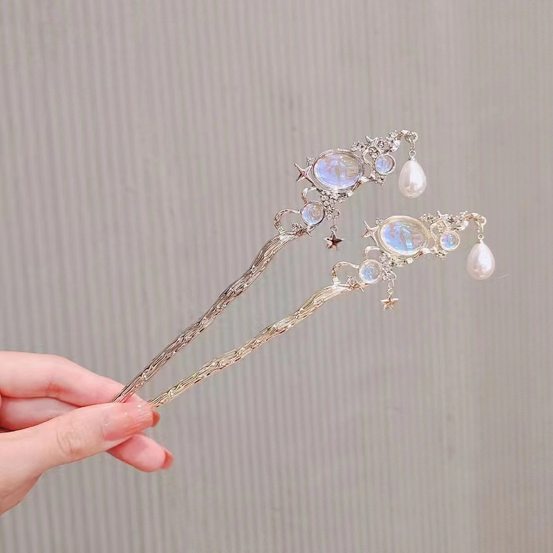 دبوس شعر من حجر القمر مع نجمة  - مراجعة Women'S Accessories List وسعره