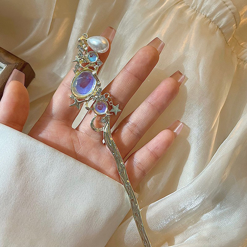 دبوس شعر من حجر القمر مع نجمة  - مراجعة Women'S Accessories List وسعره