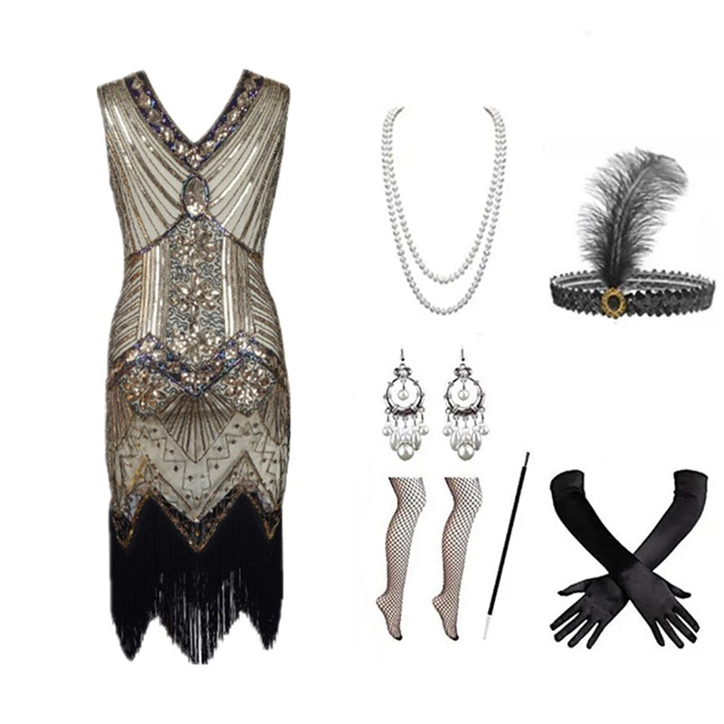 طقم فستان نسائي على طراز عشرين - مراجعة Women'S Accessories In The 1920S وسعره