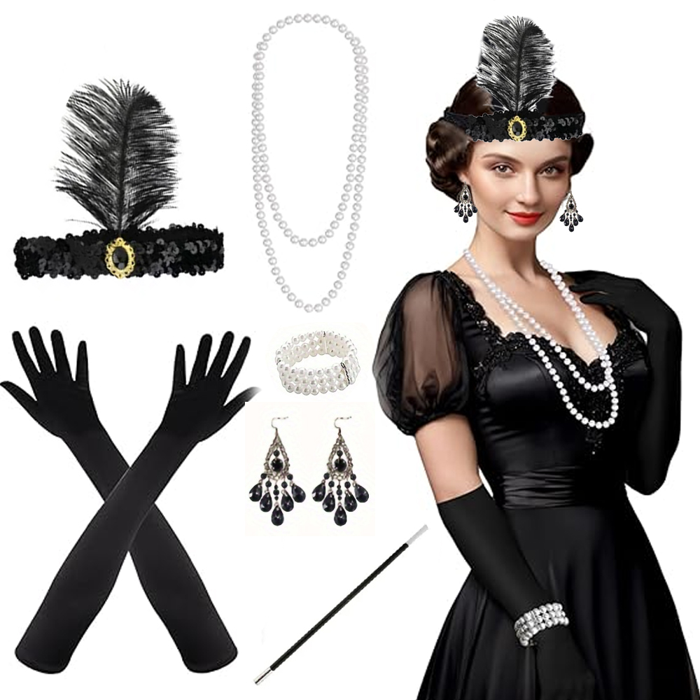 مجموعة إكسسوارات فلابر من PESE - مراجعة Women'S Accessories In The 1920S وسعره