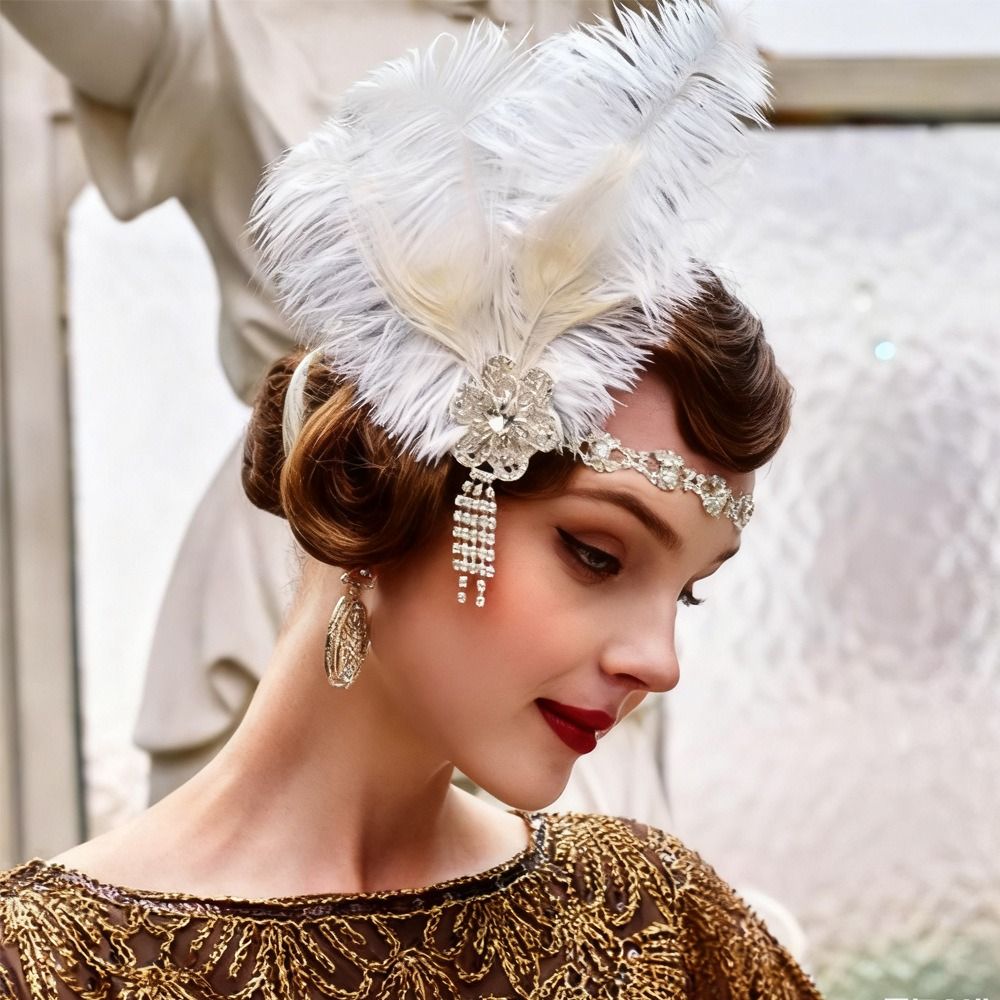 عصابة رأس كلاسيكية بريش وترتر  - مراجعة Women'S Accessories In The 1920S وسعره