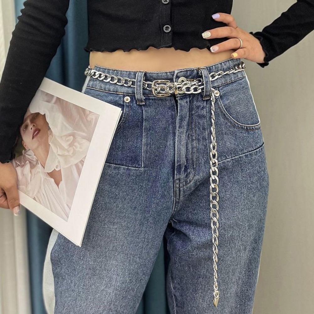 أحزمة سلسلة معدنية بسيطة طويلة - مراجعة Women'S Jeans Accessories Chain وسعره