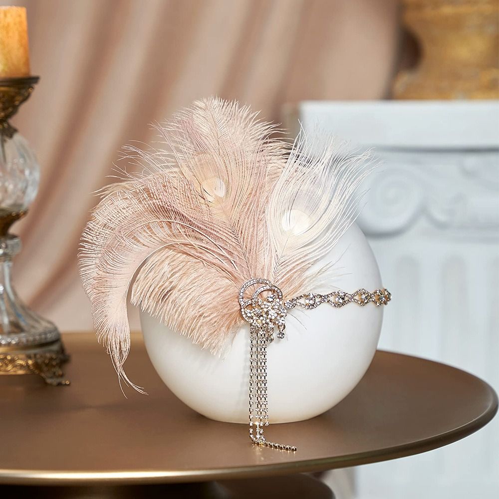 ريترو خمر ريشة عقال الترتر كري - مراجعة Women'S Accessories In The 1920S وسعره