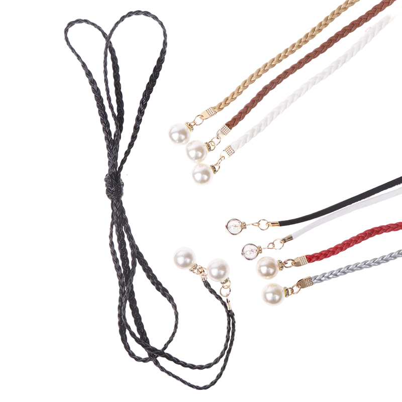 بو الجلود مضفر حزام اللؤلؤ للن - مراجعة Women'S Jeans Accessories Chain وسعره