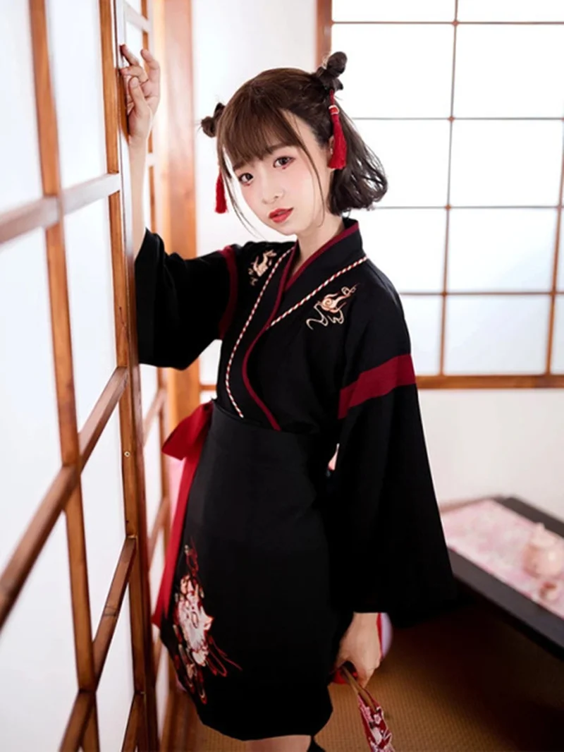 فستان ياباني كيمونو امرأة أسود - مراجعة Women'S Kimono Accessories وسعره