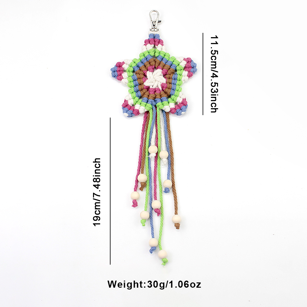 طقم ماكراميه لصنع تعليقة بوهو  - مراجعة Women'S Keychain Accessories وسعره