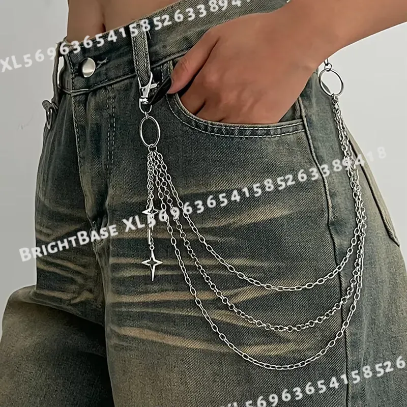 سلسلة بنطلون متعددة الطبقات بق - مراجعة Women'S Jeans Accessories Chain وسعره