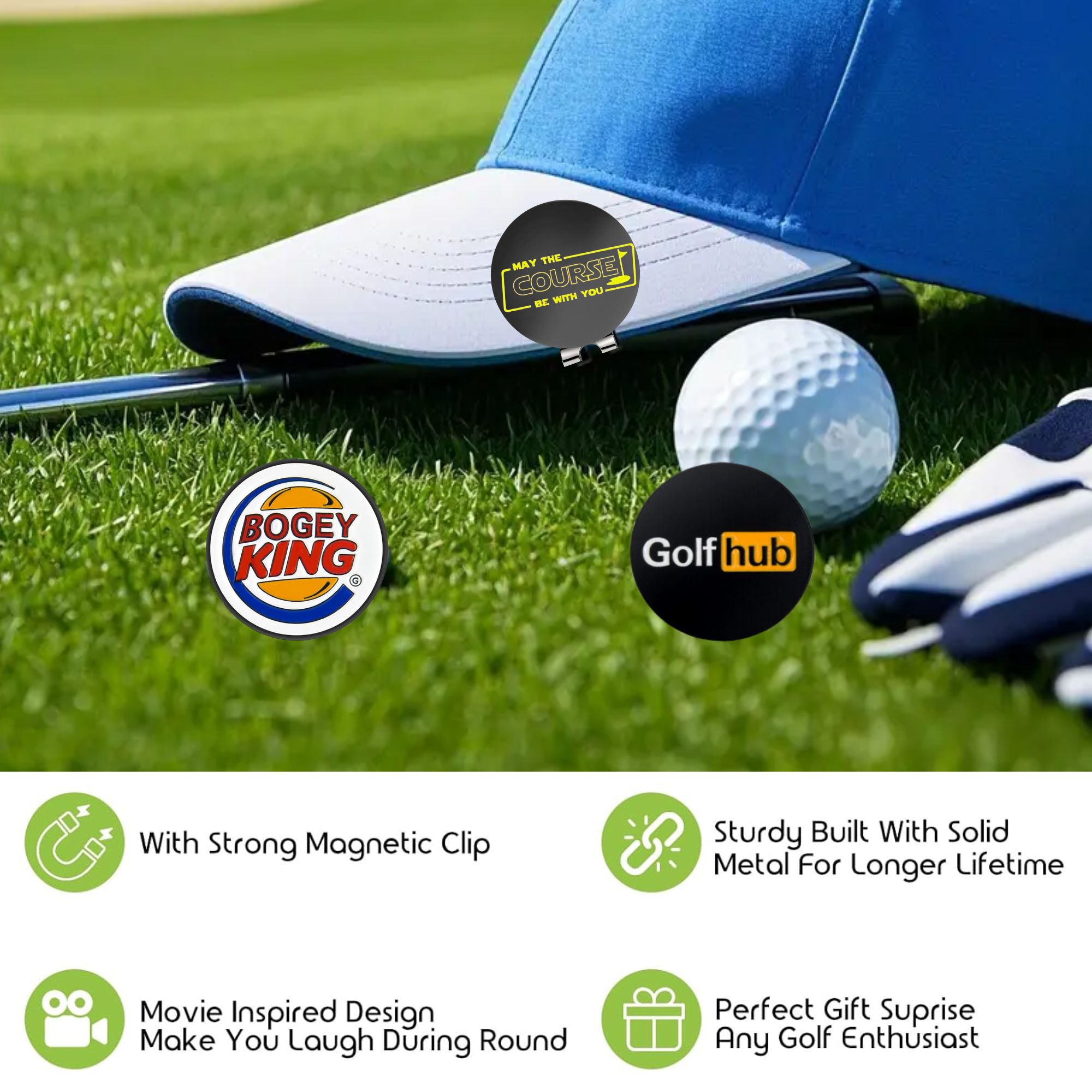 3 قطع من علامات كرات الجولف ال - مراجعة Women'S Golf Accessories وسعره