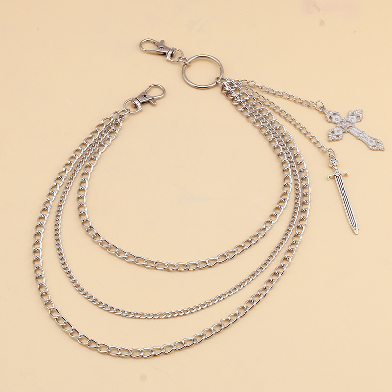 الهيب هوب الجمجمة الصليب السرا - مراجعة Women'S Jeans Accessories Chain وسعره