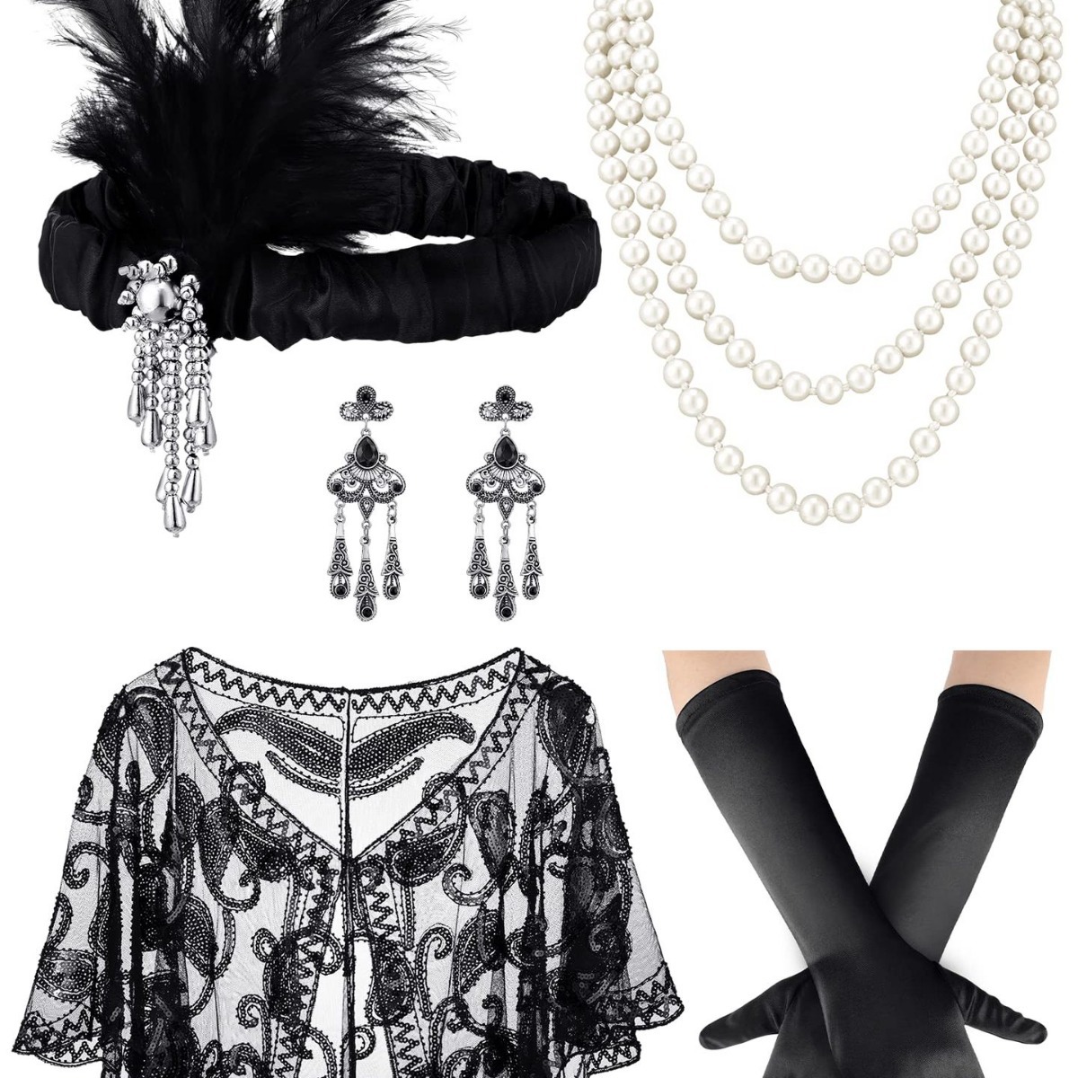 1920s غاتسبي حفل زفاف ريشة عقا - مراجعة Women'S Accessories In The 1920S وسعره