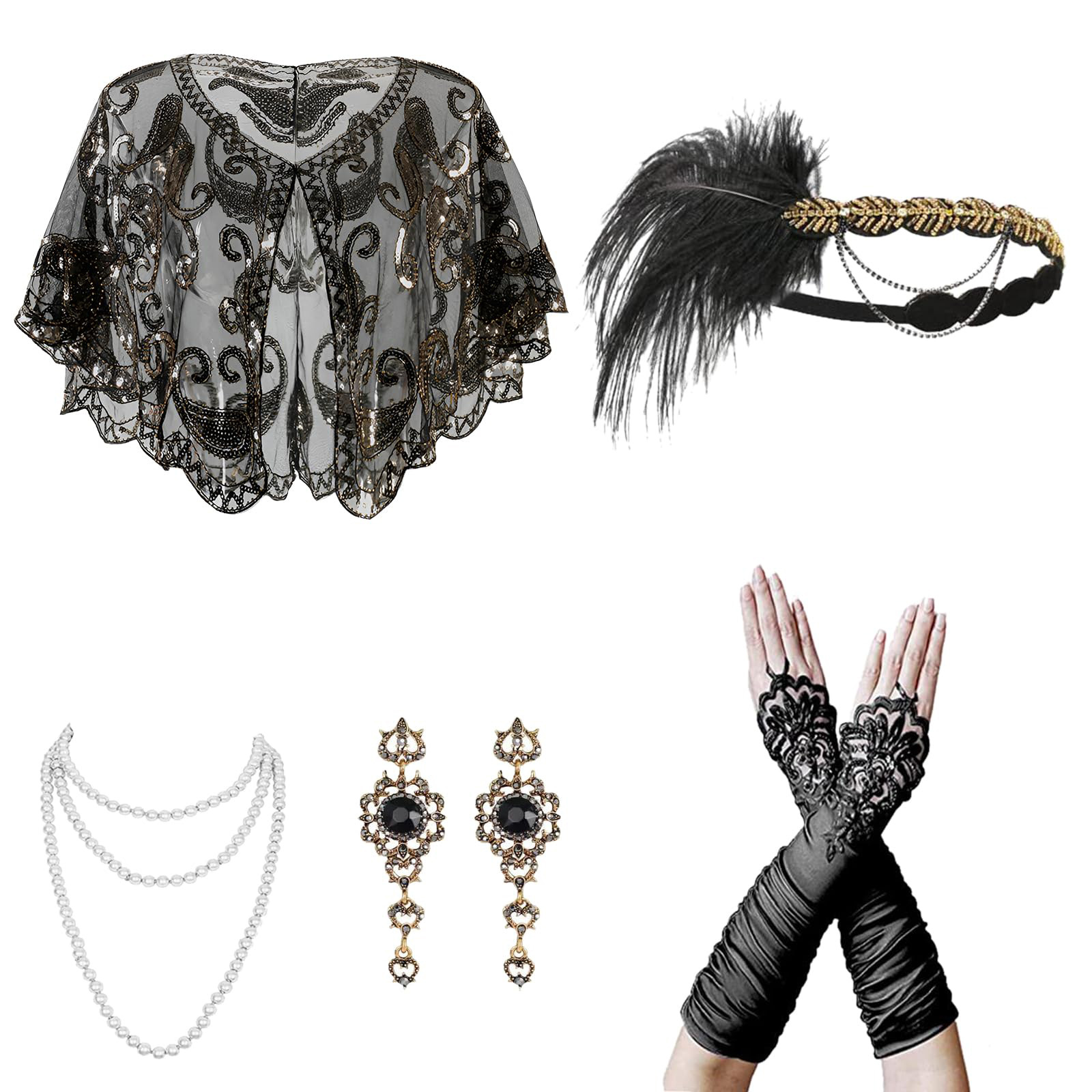 1920s غاتسبي حفل زفاف ريشة عقا - مراجعة Women'S Accessories In The 1920S وسعره
