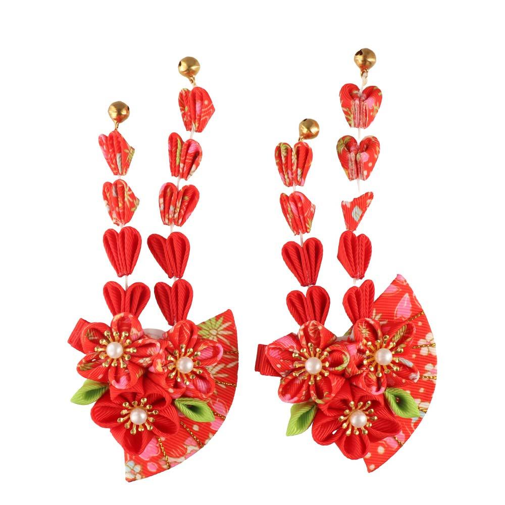 مشبك شعر على شكل مروحة بشرابات - مراجعة Women'S Kimono Accessories وسعره